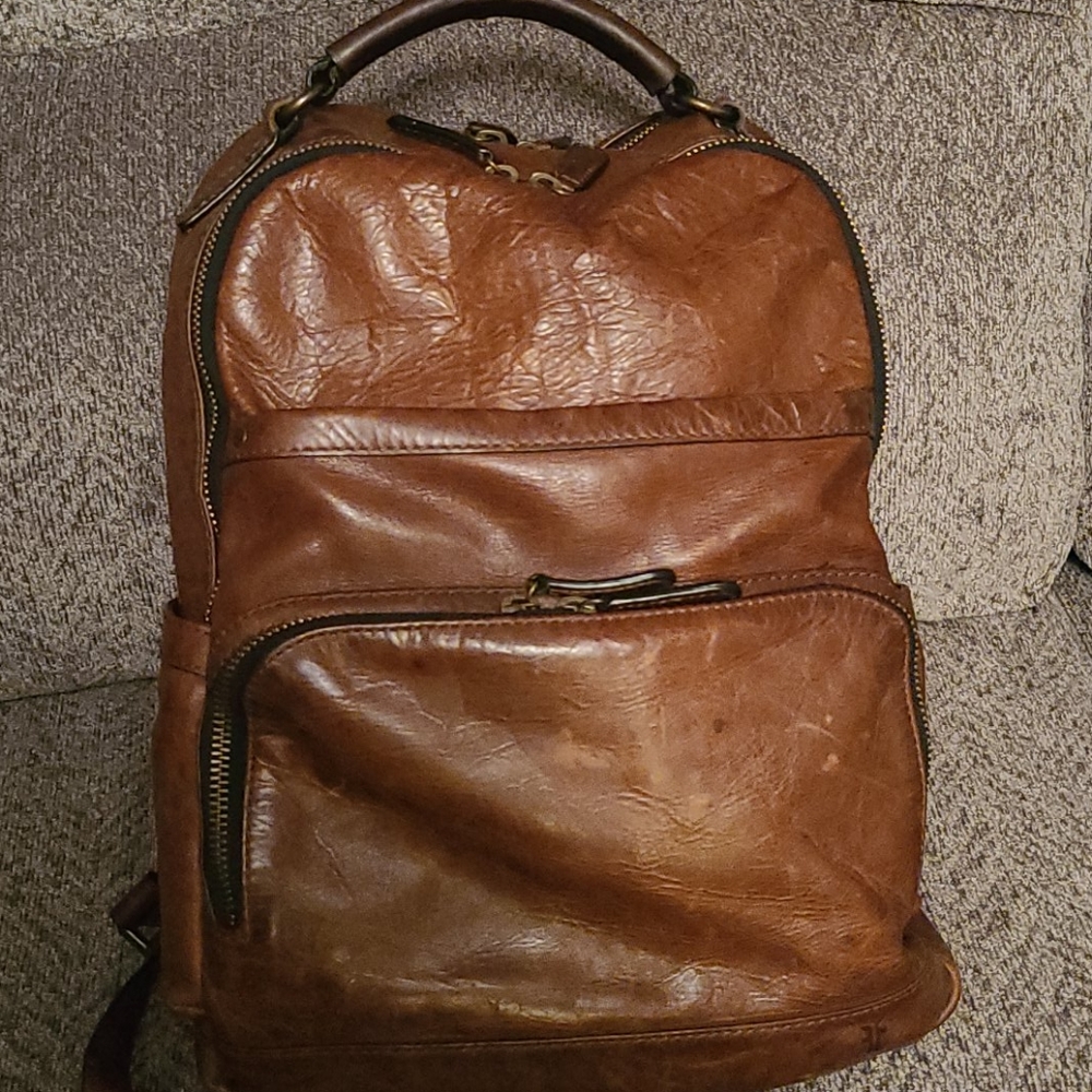 Frye leather backpack